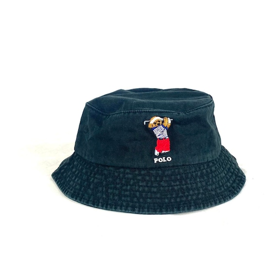 Vintage Polo Bear Golf Bear Bucket Hat, Chapeau, Everyday Cotton Bucket Hat  Unisexe Trendy Outdoor Hot Fun Summer Beach Vacation Getaway Headwear -   Canada