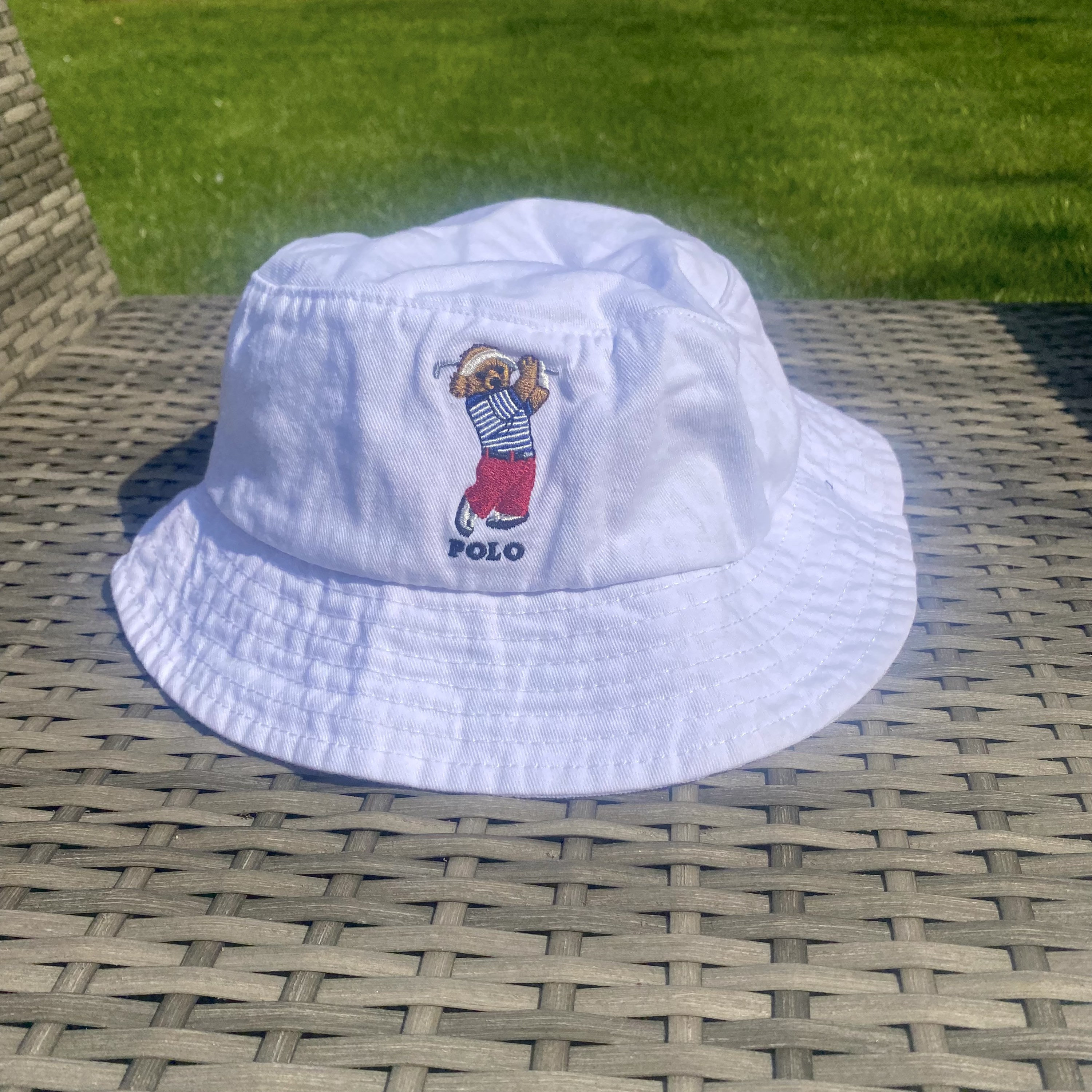 Vintage Polo Bear Golf Bear Bucket Hat, Hat, Everyday Cotton Bucket Hat  Unisex Trendy Outdoor Hot Fun Summer Beach Vacation Getaway Headwear -   Australia