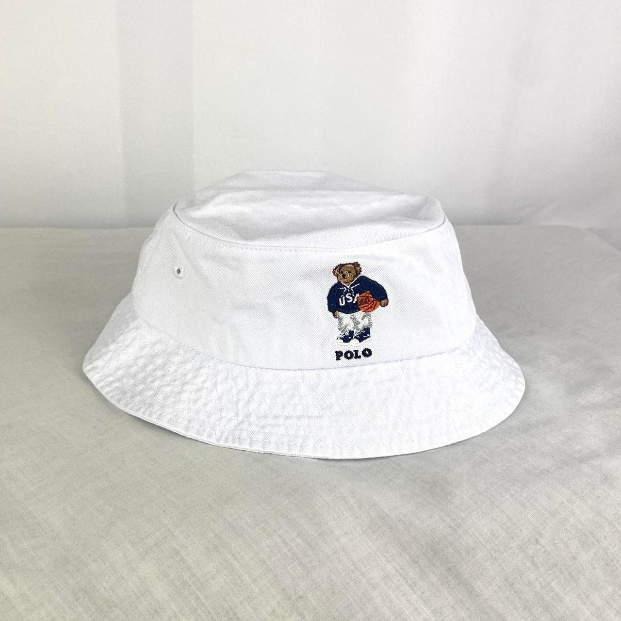 Vintage Polo Bear Basketball Bear Bucket Hat,Everyday Cotton Bucket Hat unisex Trendy Outdoor Hot Fun Summer Beach Vacation Getaway Headwear
