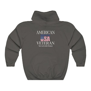 American Veteran Patriot Army Navy Air ForceCoast Guard Disabled Veteran Unisex Heavy Blend Kapuzenpullover