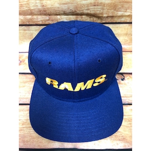 NOS Vintage New Era Pro Model LA Los Angeles RAMS Blue Snapback Hat Cap (b33)