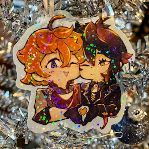 Genshin Zhongchi Tartali Chibi Holographic Sticker