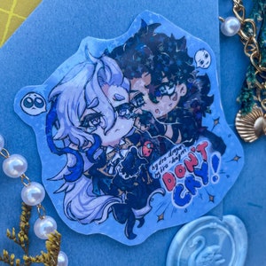 Genshin Wriolette Don’t Cry! Sparkly Sticker