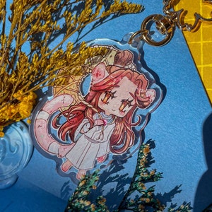 TGCF Ferret! Xie Lian Glitter Epoxy Keychain