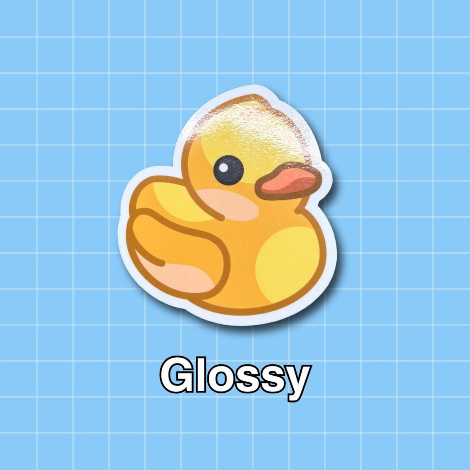 Ducky Sticker Cartoon Rubber Ducky Sticker: Yellow Vinyl Decal - Etsy