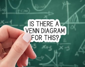 Venn Diagram Sticker: Math Humor, Office Decor