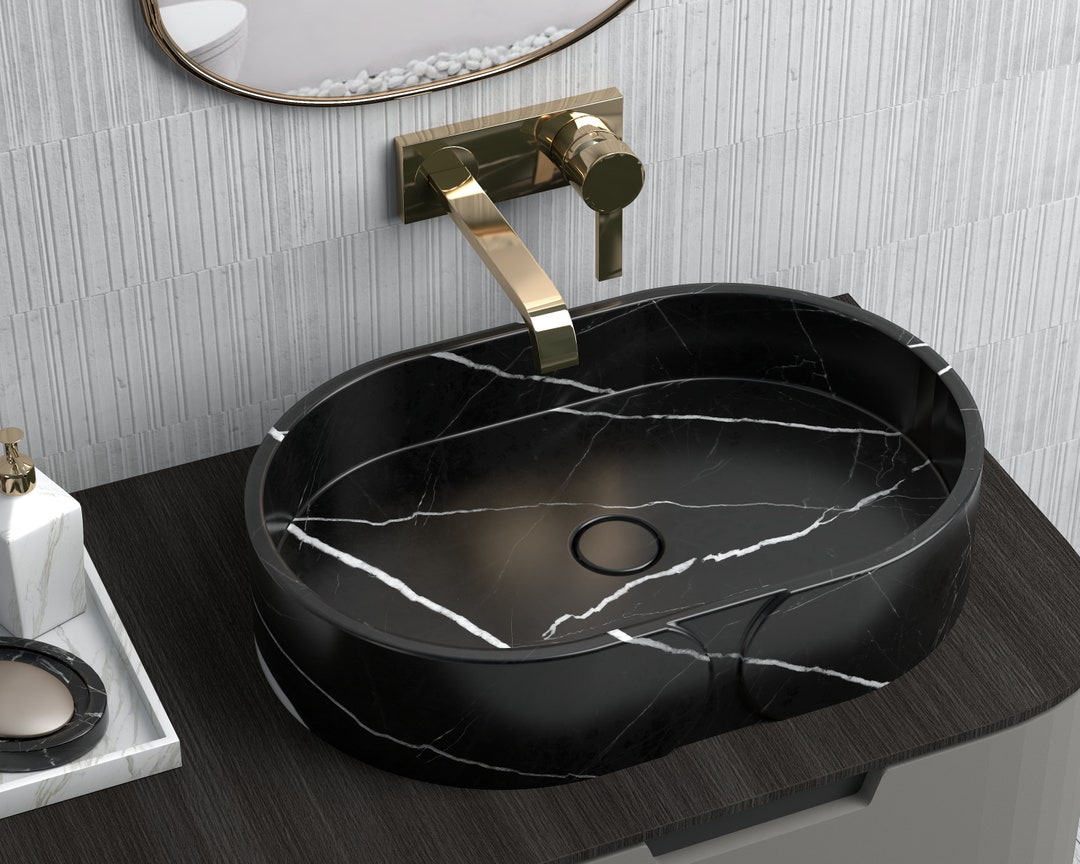 Black Marble Wash Basin Marble Sink Bathroom Sink Basin Natural black-marble-wash-basin-marble-sink-bathroom-sink-basin-natural