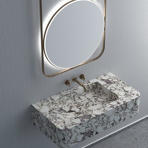 Rectangular  marble wash basin, Marble Sink, Bathroom Sink Basin, Natural Stone Sink, luxury design bathroom rectangular vanity sink