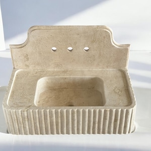 Travertine marble sink,BackSplash, luxury interior bathroom handmade stone sink wash basin, high quality white stone sink,