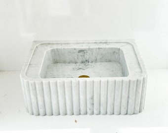 Rectangular  marble wash basin, Marble Sink, Bathroom Sink Basin, Natural Stone Sink, luxury design bathroom rectangular vanity sink