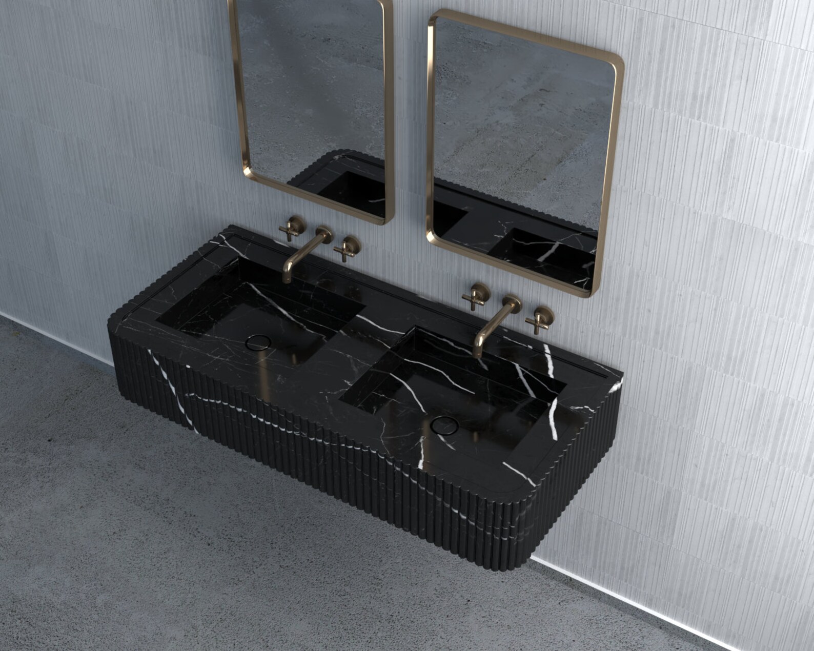 Black Marble Double Bathroom Sink Luxury Interior Bathroom - Etsy