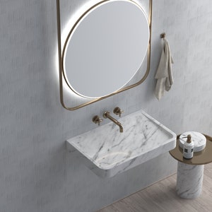 Rectangular  marble wash basin, Marble Sink, Bathroom Sink Basin, Natural Stone Sink, luxury design bathroom rectangular vanity sink