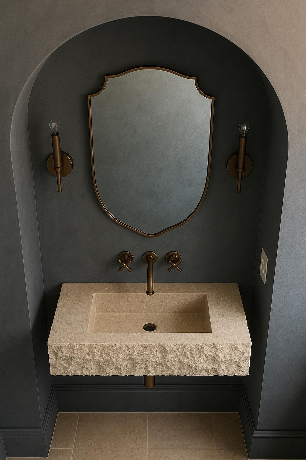 Handmade Travertine Marble Sink: Luxury Bathroom Stone Wash Basin