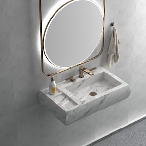 Carrara weiße Marmor Waschbecken, Marmor Waschbecken für Badezimmer, Weiße Schüssel Waschbecken, Zoll Schiff Waschbecken,Marmor Waschbecken