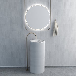 Trichter Waschbecken Carrara weißer Marmor Badezimmer Waschbecken, Marmor Waschbecken, Badezimmer Waschbecken Becken, Naturstein Waschbecken, Badezimmer Waschbecken,