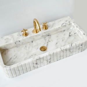 Rectangular  marble wash basin, Marble Sink, Bathroom Sink Basin, Natural Stone Sink, luxury design bathroom rectangular vanity sink