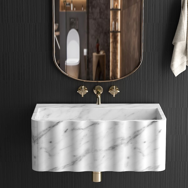 Wall Mount Marble Sink - Etsy