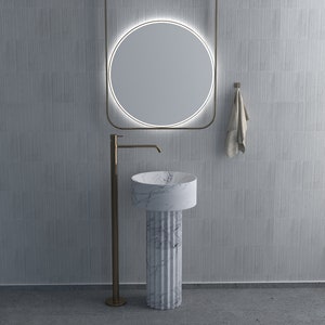 Trichter Waschbecken Carrara weißer Marmor Badezimmer Waschbecken, Marmor Waschbecken, Badezimmer Waschbecken Becken, Naturstein Waschbecken, Badezimmer Waschbecken,