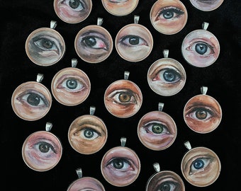 Custom Lover's Eye Necklaces Hand-Painted