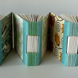 Hand Sewn Journal | Exposed Spine Buttonhole Binding, Pepin Paper Cover