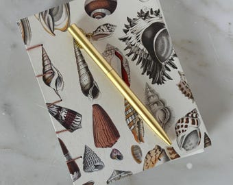 Handmade Coptic Sketchbook, Lay Flat Artist Journal, Pepin Shell Cover, 176 Blank Pages.