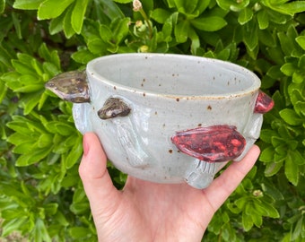 Mushroom planter | Mushroom pot | Mushroom ceramics | Mushroom pottery | Mushroom bowl | Handmade ceramic planter | Cute clay pot