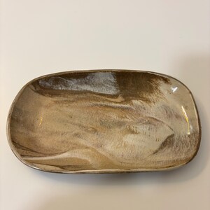 Marbled clay plate