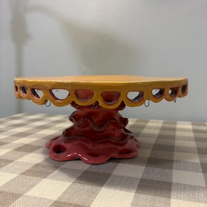Handmade ceramic cake stand