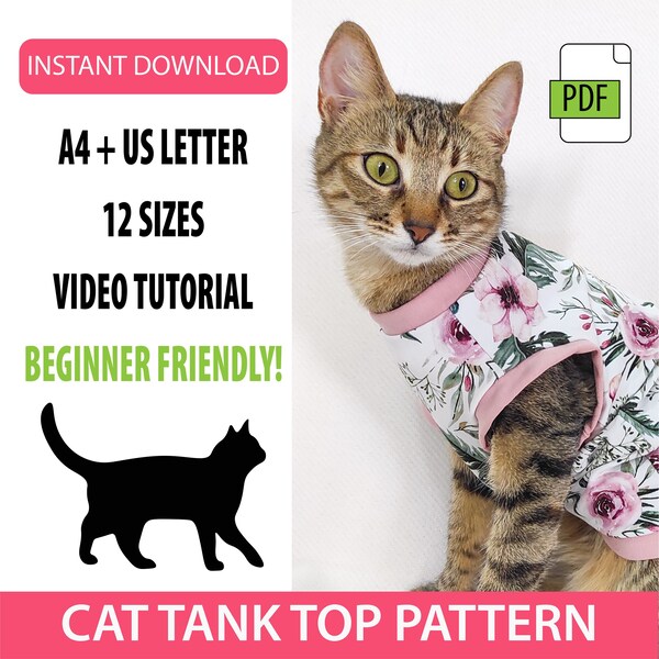 Sewing Pattern Cat - Etsy