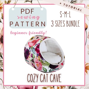 Cat Cave Sewing Pattern | Cozy Cat Bed DIY | Easy and Beginner Friendly