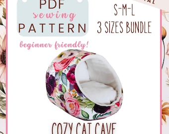 Cat Cave Sewing Pattern | Cozy Cat Bed DIY | Easy and Beginner Friendly