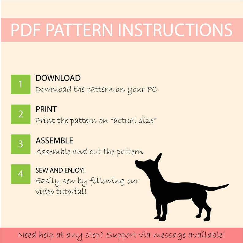 Dog Jumper Pattern, Digital Sewing Pdf File to Sew Your Own Pet's