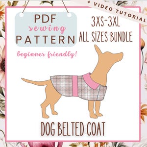 Dog Coat Sewing Pattern for Beginners: Quilted Raincoat (PDF)