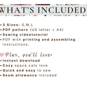 PDF Cat Cave Sewing Pattern / Cozy DIY Cat Bed / Beginner-Friendly Cat House Pattern image 3