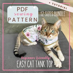 Cat Clothing Pattern | DIY Sleeveless Cat Shirt | Easy-to-Sew Cat Clothes