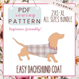 Dachshund Coat Pattern | Raincoat Clothes Pattern for Doxie | DIY Download Apparel for Teckel | Corgi Coat PDF Tutorial