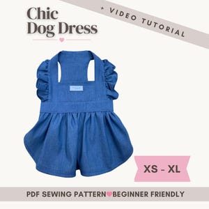 Dog Dress PDF Sewing Pattern | DIY Dog clothes | Small to Large Sizes