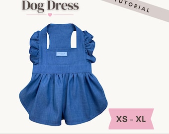 Dog Dress PDF Sewing Pattern | DIY Dog clothes | Small to Large Sizes