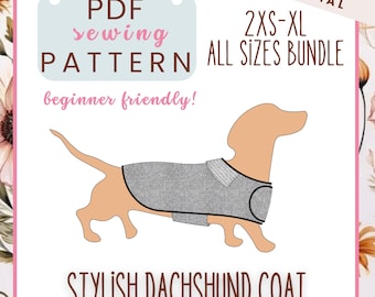 Dackel Mäntel Schnittmuster: DIY Doxie/Corgis Kleidung (PDF Download)