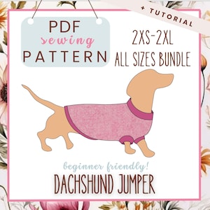 Dachshund Dog Jumper Pattern | Sewing a DIY Sweater for Dachshund, Teckel or Corgy | Instant Download PDF for Dog Clothes