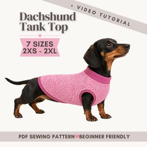 PDF Sewing Pattern for Dachshund Sweater / DIY Dog Sweater for Dachshund, Teckel, or Corgi / Instant Download PDF Dog Clothing Pattern