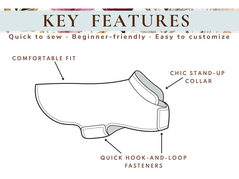 PDF Dog Coat Sewing Pattern / DIY Pet Clothing / Dog Jacket Sewing Pattern image 2
