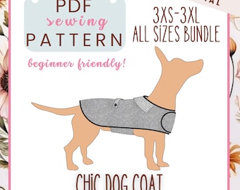 DIY Dog Coat Sewing Pattern: Winter Raincoat with Button Detail (PDF Pattern)