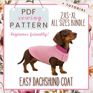 PDF Dachshund Coat Sewing Pattern | DIY Pet Clothing | Doxie, Teckel or Corgi Jacket Pattern