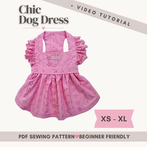 Dog Dress Sewing Pattern: Ruffled Skirt, (Digital PDF Download)