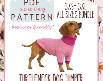 Dog Turtleneck Sweater Sewing Pattern: DIY Dog Clothes (PDF Download)