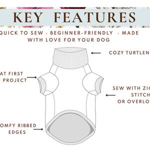 Dog Turtleneck Sweater Sewing Pattern: DIY Dog Clothes (PDF Download) image 2