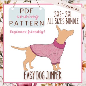 DIY Dog Sweater Sewing Pattern: All Sizes Instant PDF Download