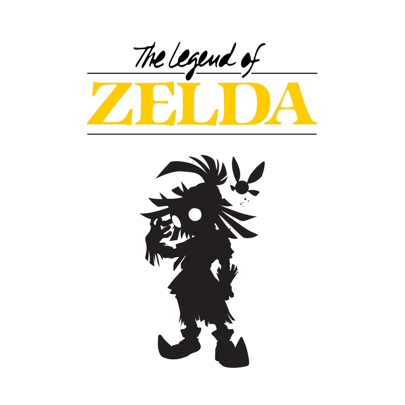 Autocollant Mural Vinyle The Legend Of Zelda - Skull Kid / Majora's Mask - Noir