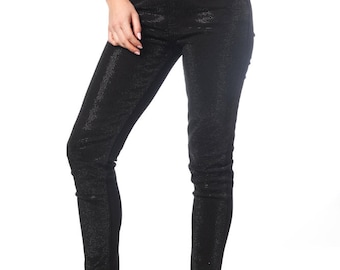 Rhinestone High-Waisted Jeans Denim Pants High Waisted Denim Jeans Skinny Jeans Women Legging Crystal Jeans Embellished Jeans Dazzling Pants
